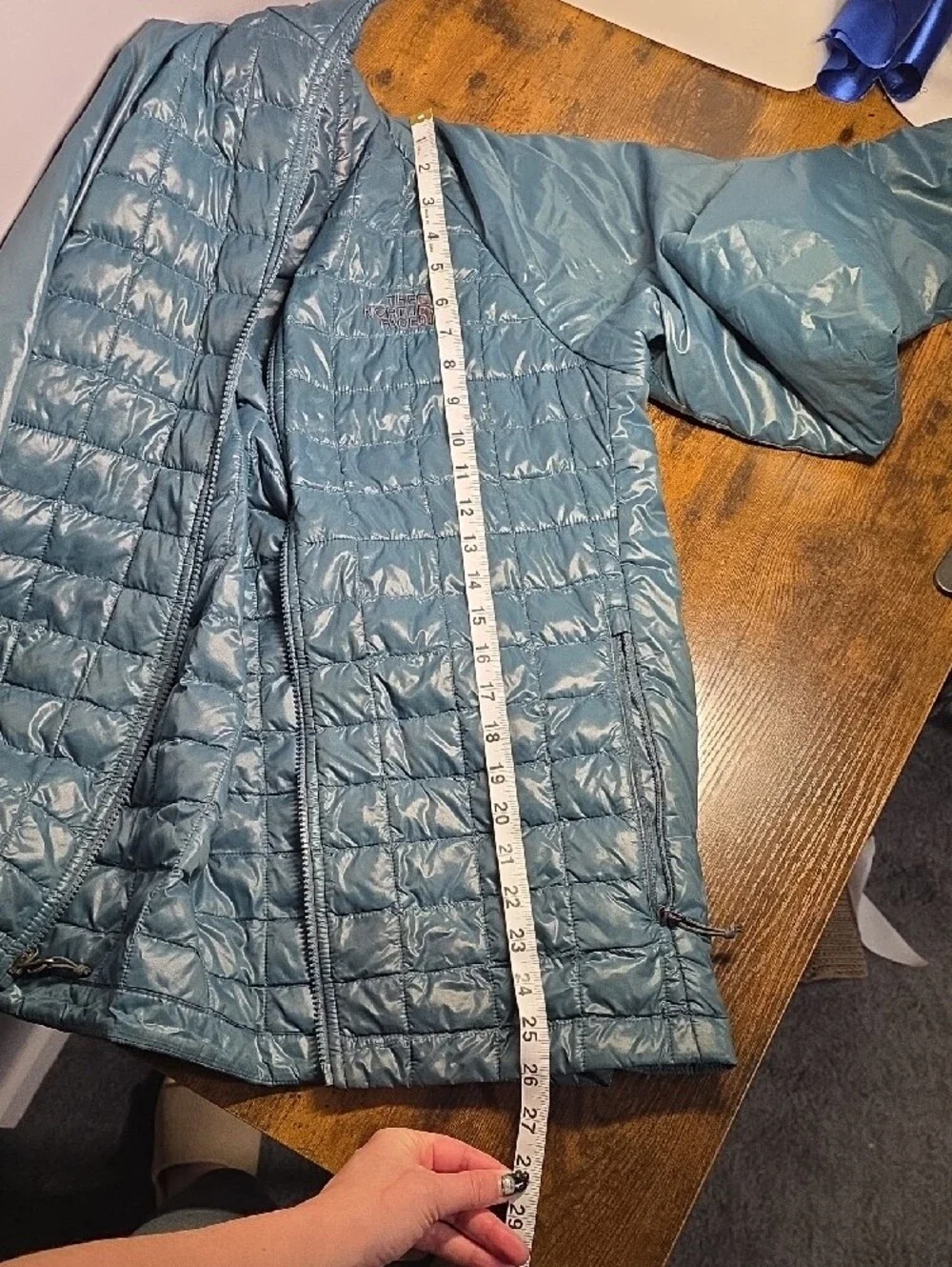 The North Face Men's Teal Lightweight Quilted Jacket - Med